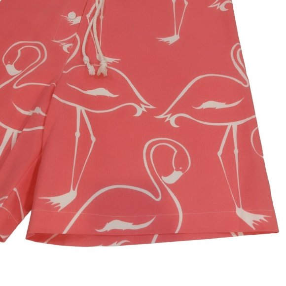 NEW Michigan Rag Co Vtg Casual Shorts Drawstring Mens Lg Pink Flamingo USA MADE - Picture 3 of 8